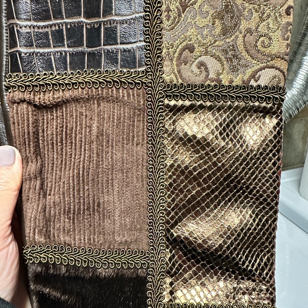 Bakers Multi-Brown Patchwork Heeled Boots - image 3